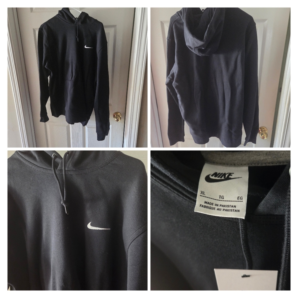 New Nike Black Pullover Hoodie Size XL